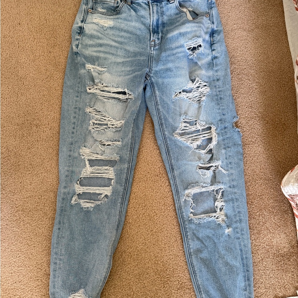 Distressed Blue Women's Jeans